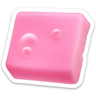 Light pink soap bar with soap bubbles  sticker