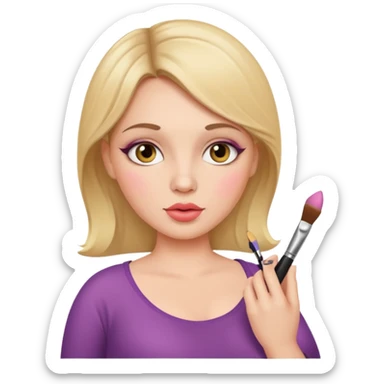 Pregnant women doing makeup  sticker