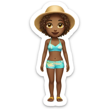 beach girl, very cute sticker