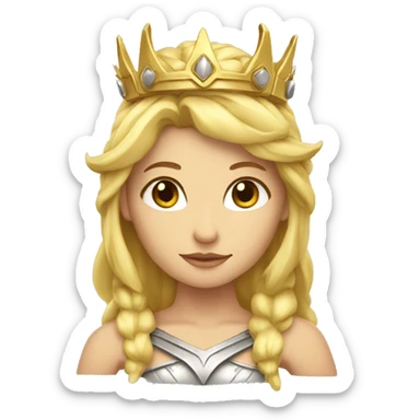 blond Valkyrie with wings and a crown sticker