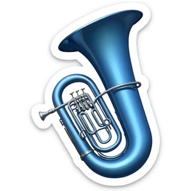tuba azul escura sticker
