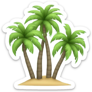 3 palm trees  sticker