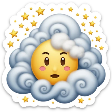 Make a fight dust Cloud with stars sticker