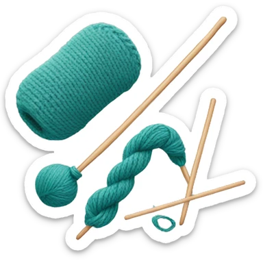 knitting set sticker