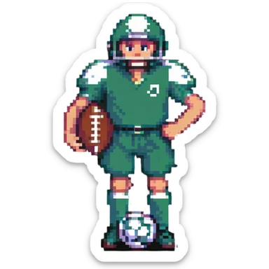 AFL player simple bold holding a football sticker