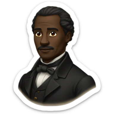 Black man in 1800s sticker