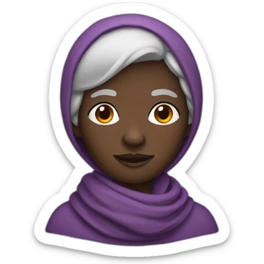 darkskin old woman with scarf sticker