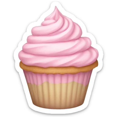 pastel pink cupcake sticker