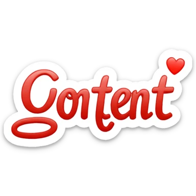 the word “CONTENT” in red handwriting sticker