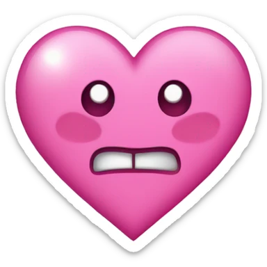 sparkly pink heart  sticker