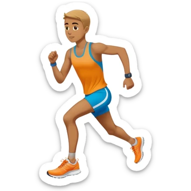 marathon runner sticker