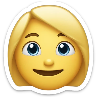 A simple emoji blushing with embarrassment and smiling  sticker