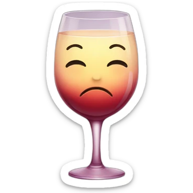 glass of wine crying sticker