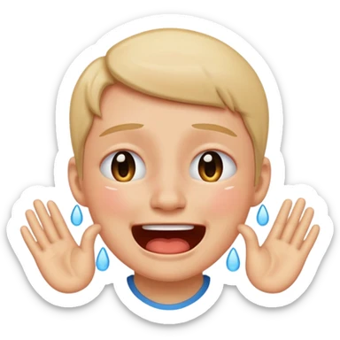 cry and laugh at the same time sticker