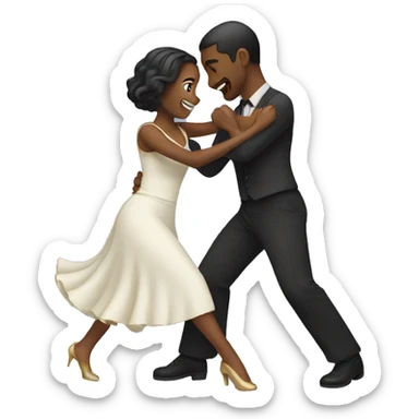 Couple dancing sticker