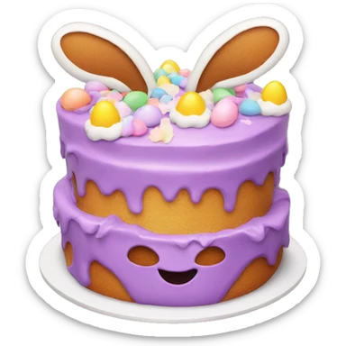 funny Easter cake  sticker