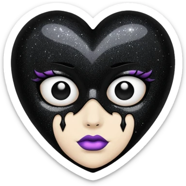 Glitter dark romance sticker