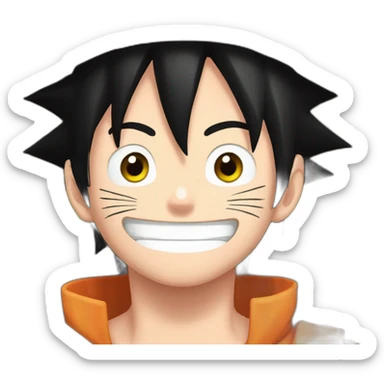 Luffy Naruto Goku sticker