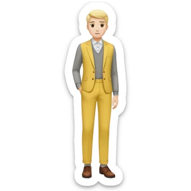 fashion yellow trouser sticker