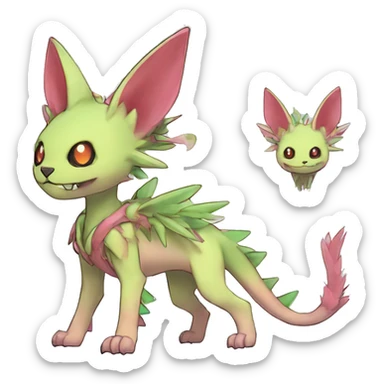 cute cool edgy ethereal magical alien punk Digimon-Fakemon-animal full body sticker