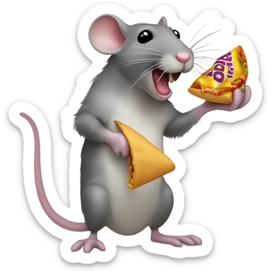 Rat eating Taco Bell  sticker