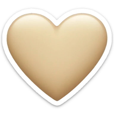Beige heart sticker