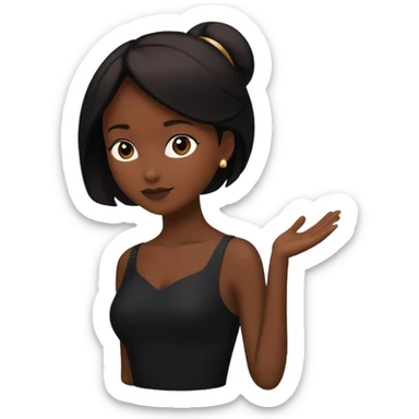 silhouette of a person in a graceful stance sticker