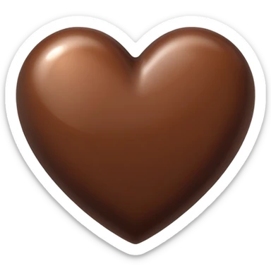 Brown heart  sticker