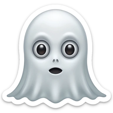 An White Ghost With Googly Eyes On it, sticker