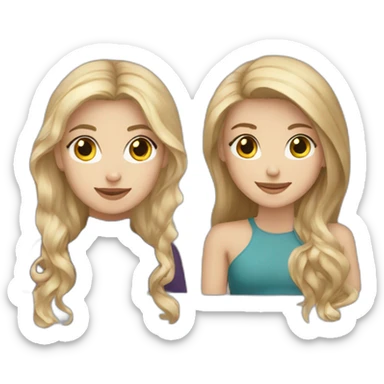 friendgroup of 3 - 2 blondies girls and 1 brown haired girl sticker