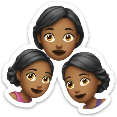 Three girls gossip sticker