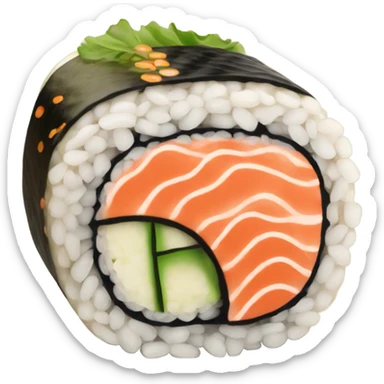 A classic sushi roll sticker