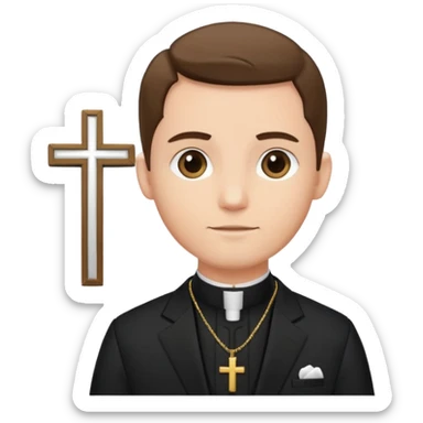 The priest presiding over the wedding sticker