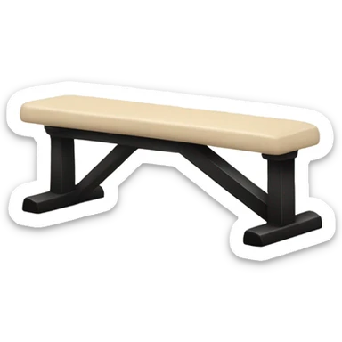 Beige Y black workout bench sticker