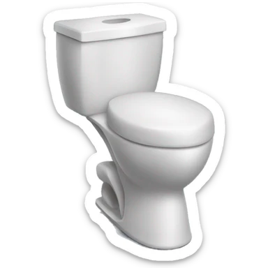 Skibidi toilet with scary mans head sticking out of toilet bowl sticker