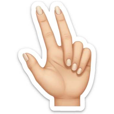 Open hand with middle finger bent downward emoji sticker