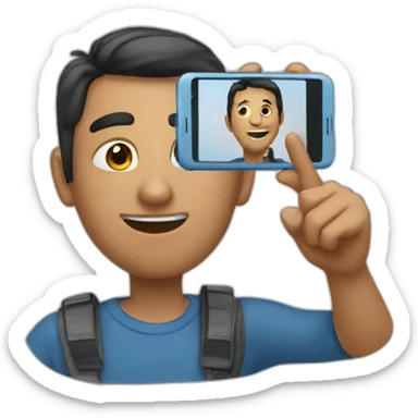 a man taking a selfie sticker
