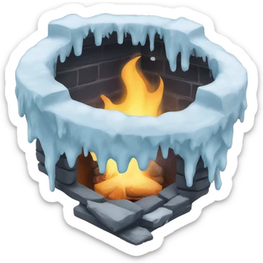 Freeze and broke hearth sticker