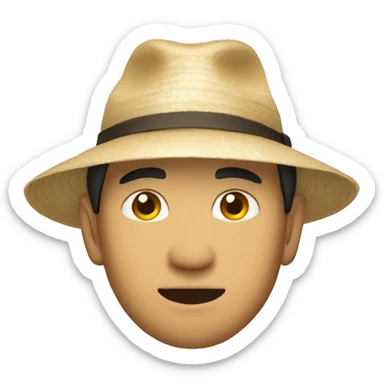 😑 with asian hat sticker