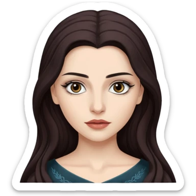 Hande Erçel as a lady from game of thrones from Starfall. Her eyes are gray. sticker