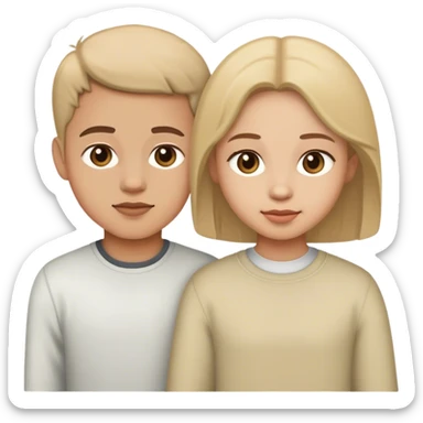 indoor portrait of siblings sticker