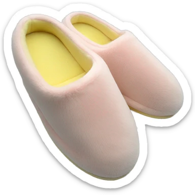 Light pink luxury slippers Pale yellow  sticker