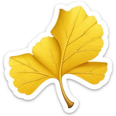 a yellow ginkgo leaf sticker