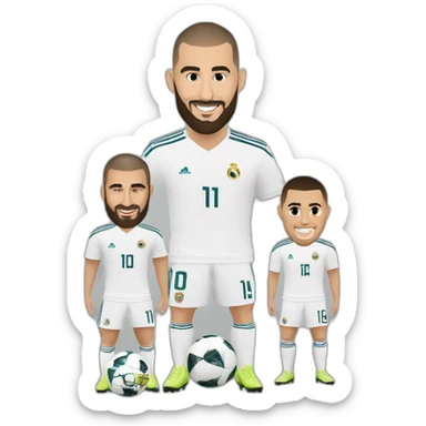 Karim Benzema with ronaldo sticker