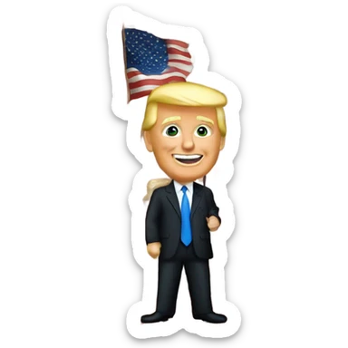 Trump wins America  sticker