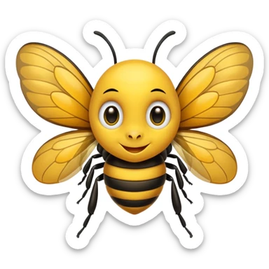 Crée-moi l'emoji d'une petite abeille malicieuse sticker