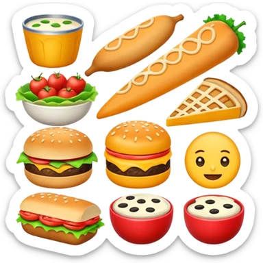 create some lunch emojis for slack sticker