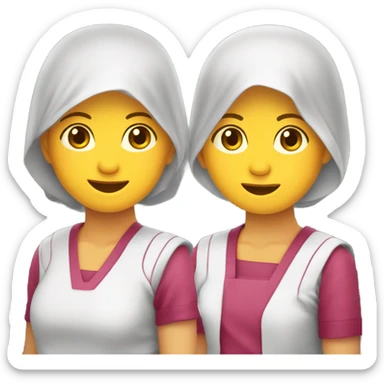 Seorang anak perempuan yang berkulit kuning langsat dengan pita di dekat dahi nya sticker