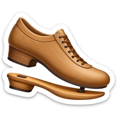 Un zapato de madera estilo Polonia . El zapato está tallado a mano. Pero de madera   sticker