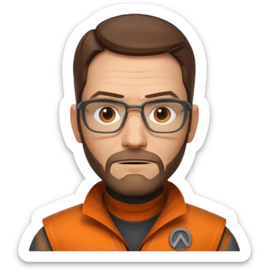 gordon freeman 100 100px without helmet sticker